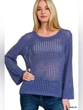 ZARA Hollow Out Long Sleeve Sweater